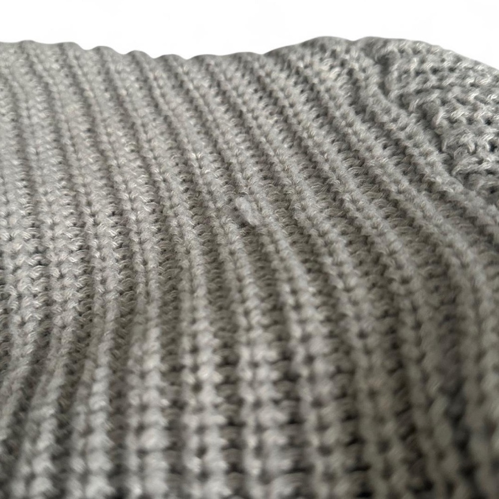 Gray Cropped Rib-Knit Sweater - Picture 8 of 8